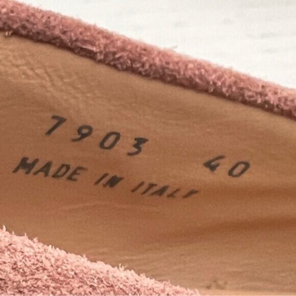 Ron White • Wazzy loafers EUC  Suede Leather Italy perforated slip on Sz 40/9.5 - Picture 9 of 15